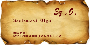 Szeleczki Olga névjegykártya